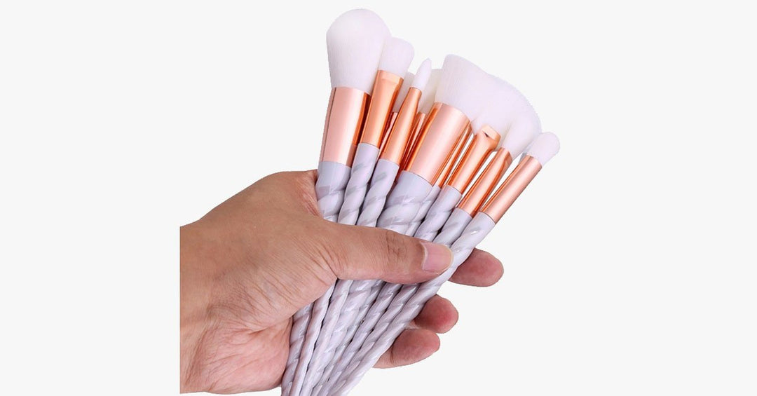 BowLift | Professional 10-piece Unicorn Brush Set – Add colours and loads of bling to your make-up set