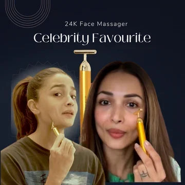 BowLift | GildedGlow Luxe Face Massage Roller | Revitalize your skin with an electric massage tool with 24K gold for a radiant complexion