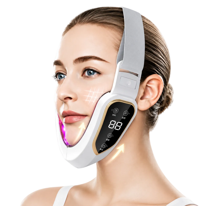 5-colour LED V-Line Facial Massager - 12-Gear Micro-Vibration Contouring