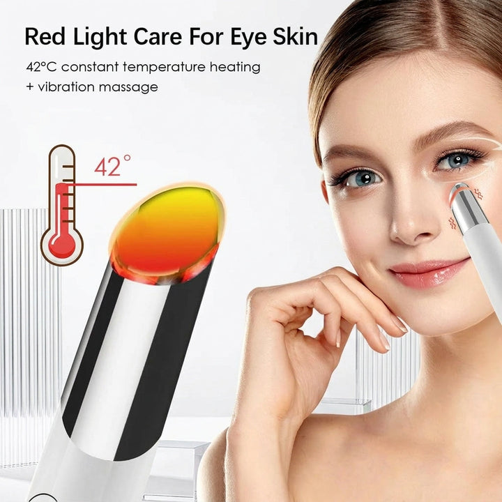 3-colour LED Light Eye Massager - Tri-Light Vibration Eye Wand