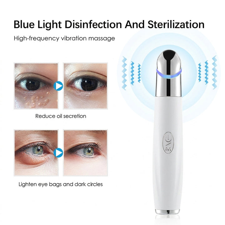 3-colour LED Light Eye Massager - Tri-Light Vibration Eye Wand