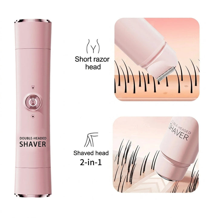 Double-Headed Bikini Trimmer &amp; Body Hair Razor - Rechargeable Grooming Tool