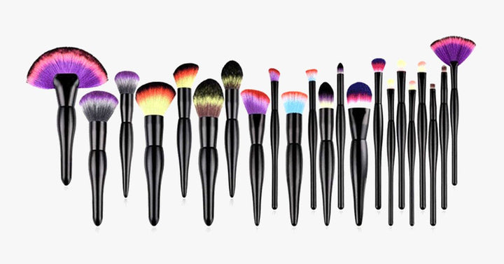 BowLift | Midnight Rainbow Makeup Brush Set of 22 - Add a splash of colour to your vanity