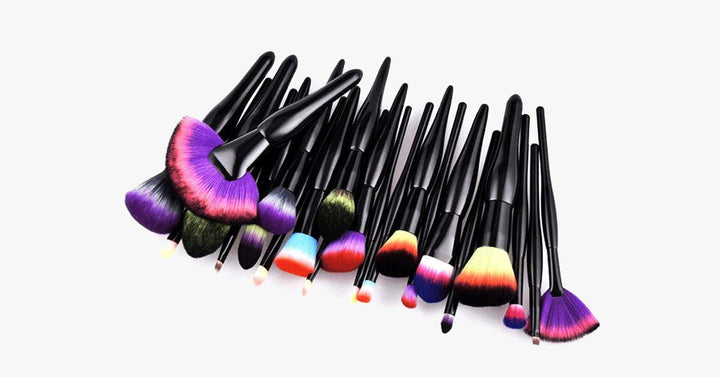 BowLift | Midnight Rainbow Makeup Brush Set of 22 - Add a splash of colour to your vanity