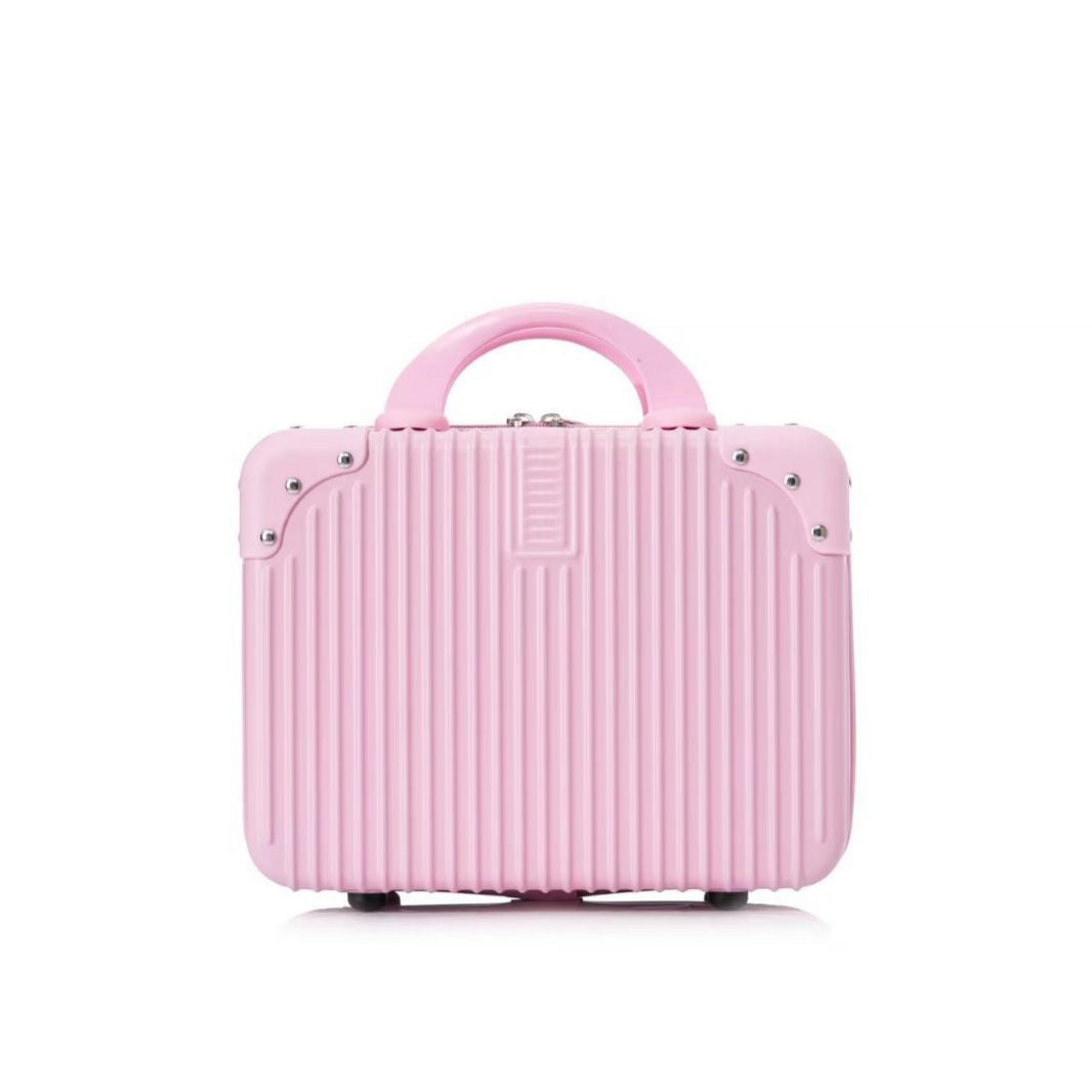 structured hard-shell travel cosmetic carry case with reinforced corner guards and ergonomic handle Bowlift