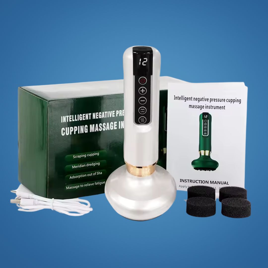 TheraPulse | Electric Cupping Massager – Vacuum Gua Sha, Heat Therapy &amp; Adjustable Suction for Pain Relief &amp; Lymphatic Drainage Bowlift