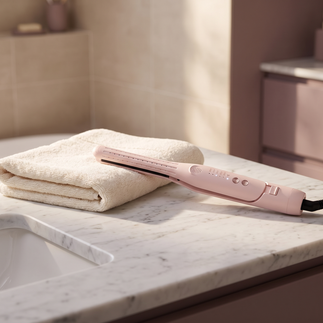 Solene | Airflow Pencil Curling Iron, 0.65 Inch Slim Barrel Wand for Tight Curls, Ringlets and Root Volume