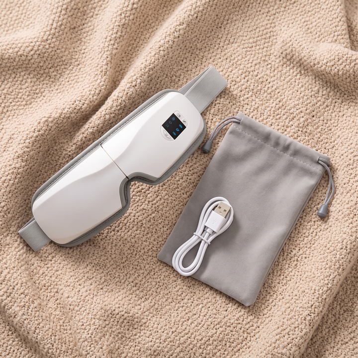Sereva 4D Smart Eye Massager Heated Air Pressure Relaxation Mask with Bluetooth Music for Tired Eyes and Screen Fatigue