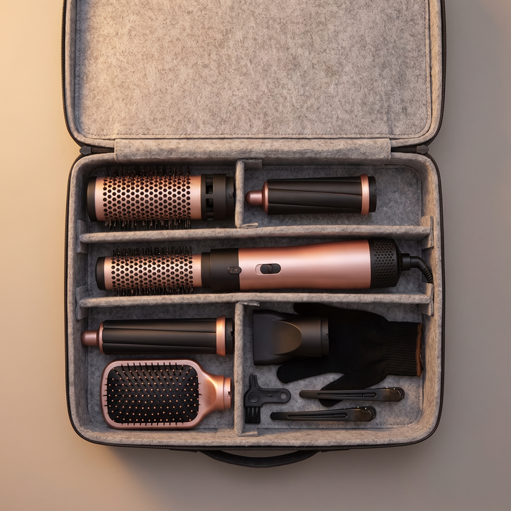 Juno 5 in 1 Air Styler Low Heat Ionic Hair Styling System with Storage Case for Colour Treated and Fine Hair