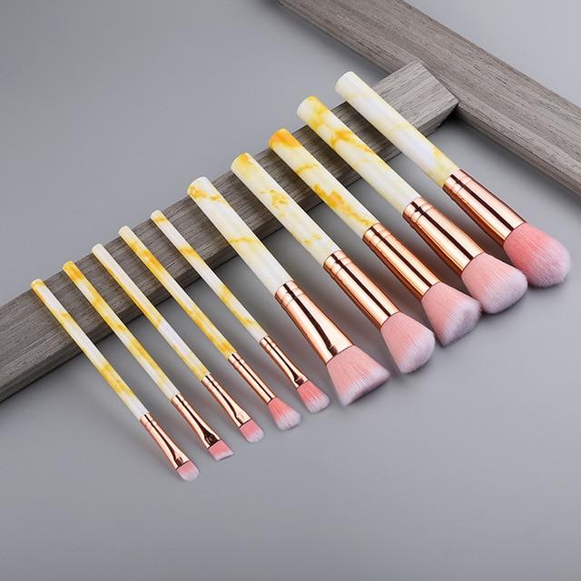 Fotina - Marble Pattern Professional Make-Up Brushes | Bowlift
