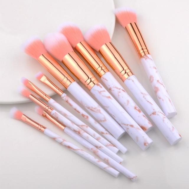 Fotina - Marble Pattern Professional Make-Up Brushes | Bowlift